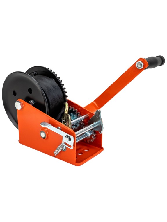 Ручная барабанная лебедка Сибталь модель LRB, 1100 кг, лента 10 м 070 0018 1100