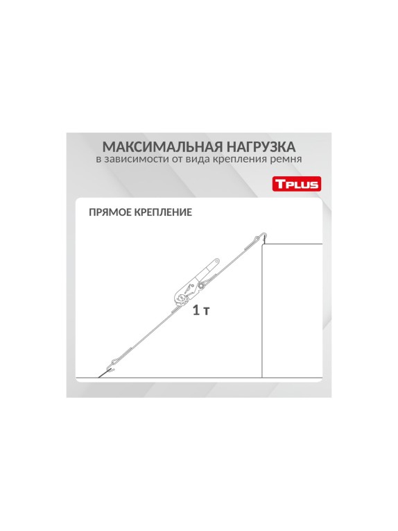 Стяжной ремень Tplus 1/2 т 8 м T000668