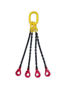 Цепной четырехветвевой строп с самозакрывающимися крюками КанТраст  4СЦ 4,25/7000 4STS4257000CSK