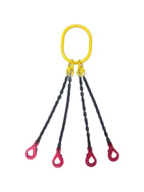 Четырехветвевой цепной строп КанТраст  на увеличенном звене 160x300, 4СЦ, 17.0/1000 мм с самозакрывающимися крюками 4STSUVZ171000CSK