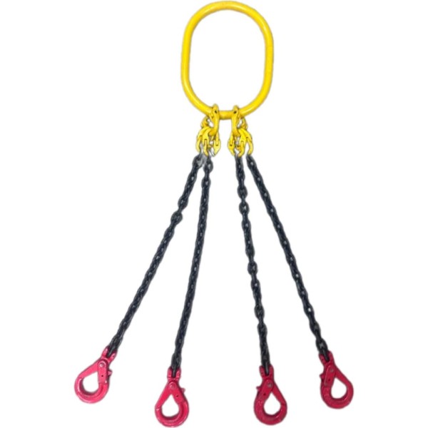 Четырехветвевой цепной строп КанТраст  на увеличенном звене 120x180, 4СЦ, 3.15/2000 мм с самозакрывающимися крюками 4STSUVZ3152000CSK