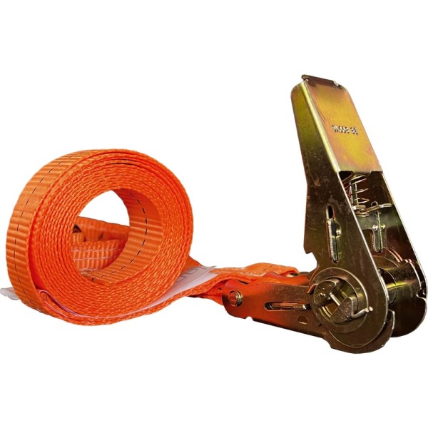 Стяжной ремень с крюками Grosco 10-20 т, 12 м, 100 мм для крепления груза с храповым механизмом RST10012