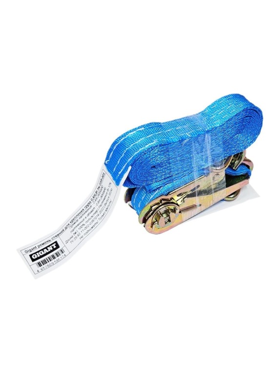 Стяжной ремень для крепления груза Gigant 0.4/0.8 т, 5 м GSR-003