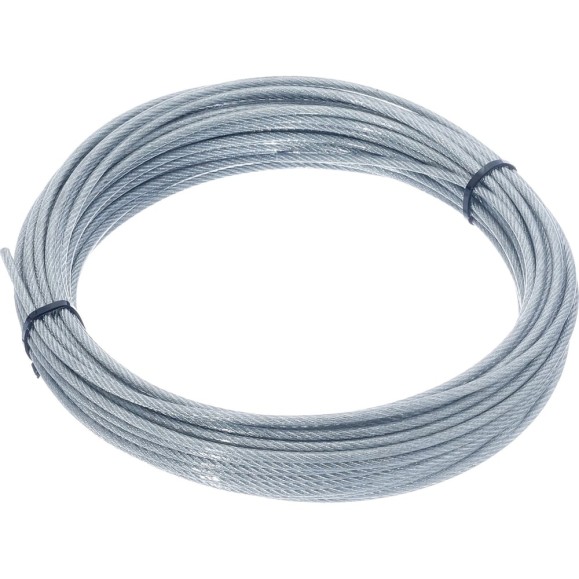 Трос стальной Стройметиз в оплетке ПВХ М2/3 мм, упаковка 20 м подвес 00000004492 4150040 Трос стальной Стройметиз в оплетке ПВХ М2/3 мм, упаковка 20 м подвес 00000004492 4150040