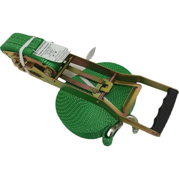 Ремень стяжной ООО Грузкомплект МАСТЕР 2-составной, усиленный, длинная ручка, обратный ход, 50 мм, 5 т, 8 м СР50М8Д