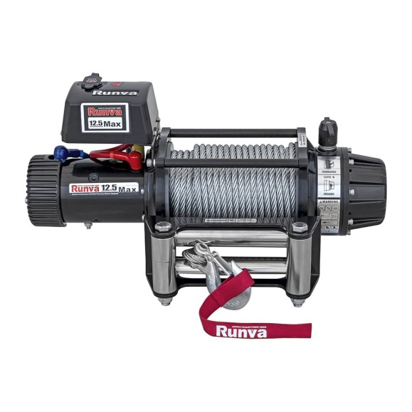 Лебёдка автомобильная электрическая Runva 12V 12500 lbs 5670 кг MAX влагозащищенная, стальной трос EWB12500MAXS Лебёдка автомобильная электрическая Runva 12V 12500 lbs 5670 кг MAX влагозащищенная, стальной трос EWB12500MAXS