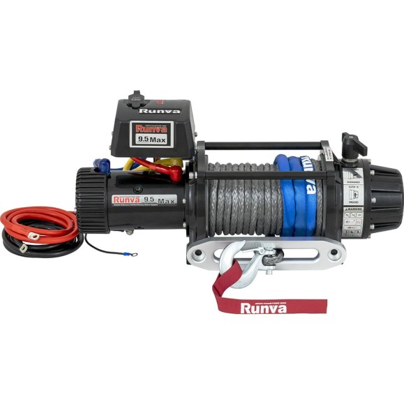 Лебёдка автомобильная электрическая Runva 12V 9500 lbs 4350 кг MAX высокоскоростная, влагозащищенная, синтетический трос EWB9500MAX-Q-SR Лебёдка автомобильная электрическая Runva 12V 9500 lbs 4350 кг MAX высокоскоростная, влагозащищенная, синтетический трос EWB9500MAX-Q-SR