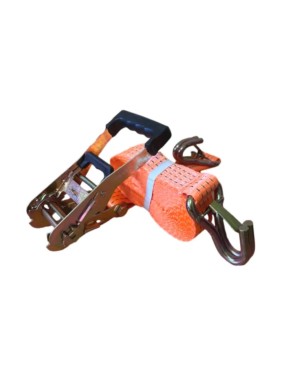 Ремень стяжной крюк КанТраст  с защелкой, 50 мм, 6 т, 12 м, анатомическая ручка RS50612ARKZ