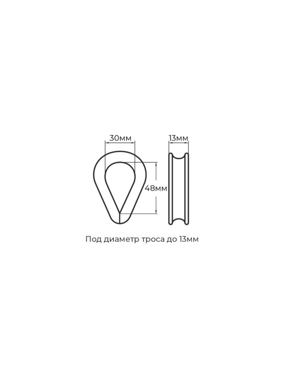 Коуш Партнер DIN 6899, ZN, 13 мм, 10 шт. ФАС C 00013738 10