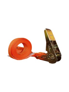 Комплект стяжных ремней GROSCO с крюками для крепления груза с храповым механизмом 1-2 т, 1 м 25 мм, 10 шт RST01001C0