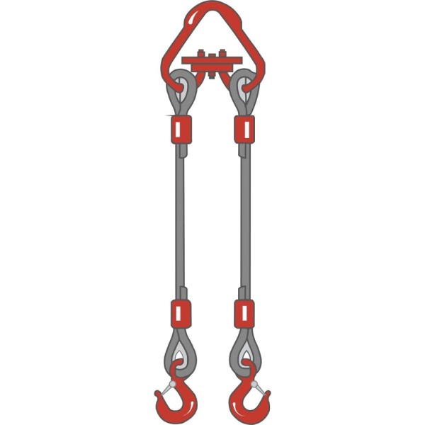 Двухветвевой канатный строп ТамбовТехСнаб 2СК 6.3 т, 4 м, опрессовка 7930130719646