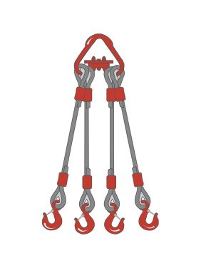 Четырехветвевой канатный строп ТамбовТехСнаб 4СК 20 т, 9 м, опрессовка 7930130720369 Четырехветвевой канатный строп ТамбовТехСнаб 4СК 20 т, 9 м, опрессовка 7930130720369