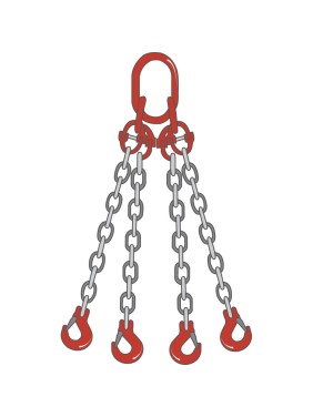 Цепной четырехветвевой строп ТамбовТехСнаб 4СЦ 26.5 т, 3.5 м, с укорачивающими крюками 7930130720710 Цепной четырехветвевой строп ТамбовТехСнаб 4СЦ 26.5 т, 3.5 м, с укорачивающими крюками 7930130720710
