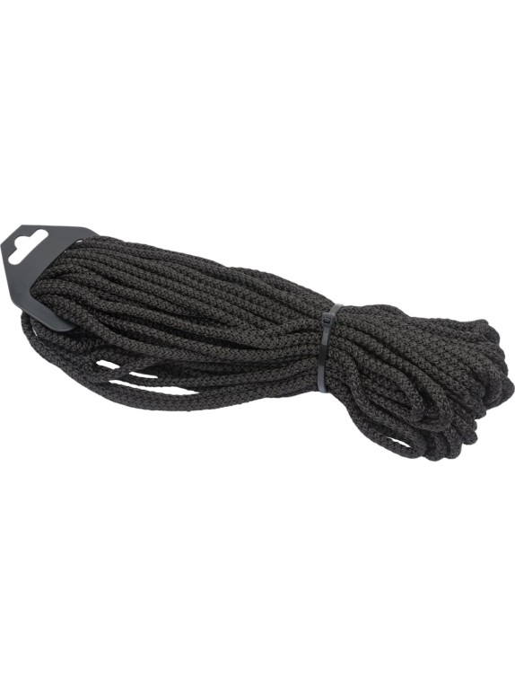 Вязаный шнур (ПП, 5 мм, с сердцевиной, универсальный, черный, 20 м) Tech-Krep 140329