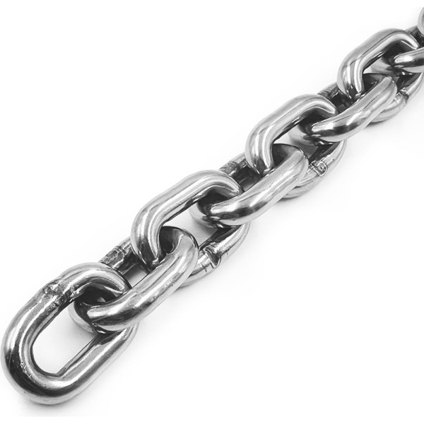 Нержавеющая цепь KREPFIELD 8x24 мм, DIN 766, А2, сварная, короткозвенная, 9 м 766А2ЦЕПЬ8ММ-9