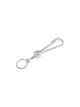 Карабин с вертлюгом Невский Крепеж тип А, 70 мм, белый цинк, 1 шт. 826104