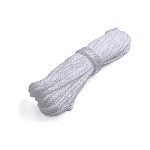 Шнур вязаный СИБШНУР д 5 мм, белый, 100 м 30145