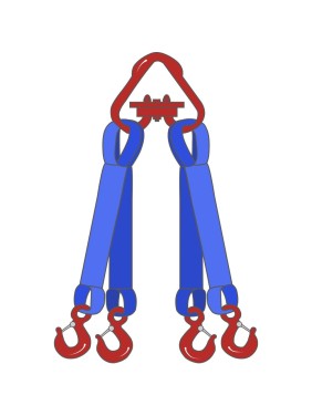 Четырехветвевой текстильный строп ТамбовТехСнаб 4СТ 20 т, 5 м 7930130723285 Четырехветвевой текстильный строп ТамбовТехСнаб 4СТ 20 т, 5 м 7930130723285