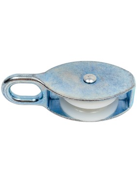 Одинарный оцинкованный блок для троса, нейлоновый шкив 50мм 1шт - ярлык Tech-Krep 112745