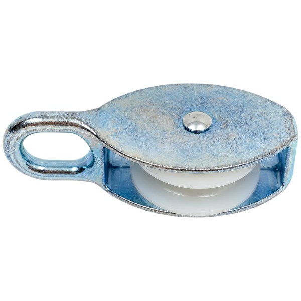 Одинарный оцинкованный блок для троса, нейлоновый шкив 50мм 1шт - ярлык Tech-Krep 112745