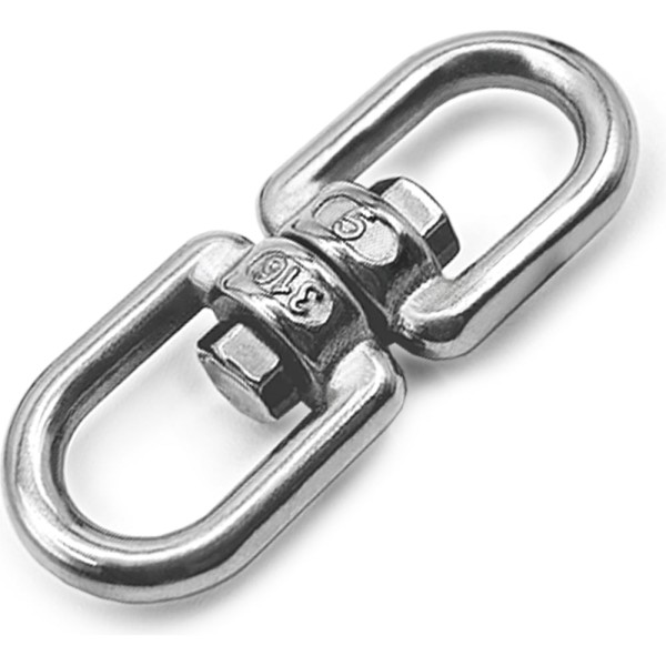 Вертлюг KREPFIELD нержавеющий, 5 мм петля-петля ART 8254 А4 2 шт. 8254А4ВЕРТЛЮГ5ММ-2