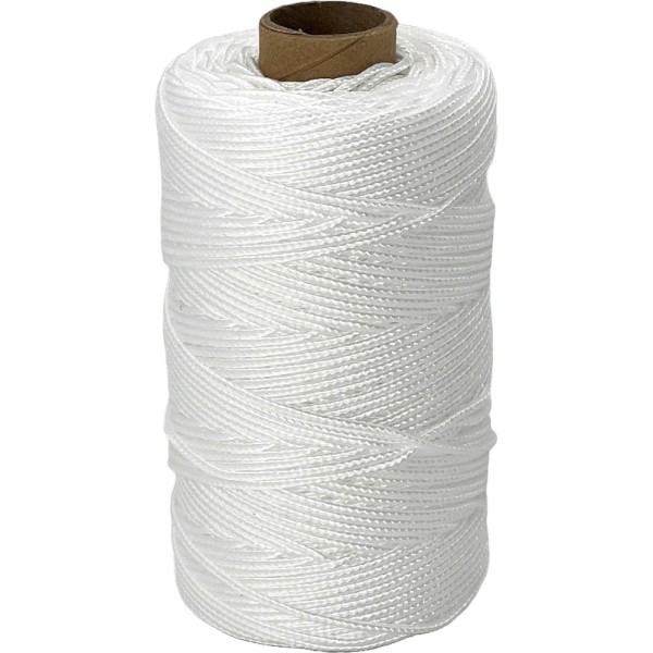 Полипропиленовый плетеный шнур truEnergy 1,5 мм, белый, бобина 100 м 12394