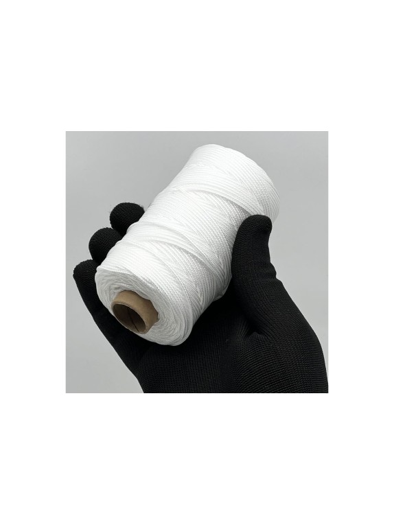 Полипропиленовый плетеный шнур truEnergy 1,5 мм, белый, бобина 100 м 12394