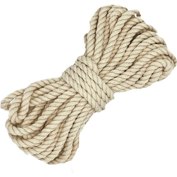 Хлопковая декоративная веревка truEnergy 4 мм, моток 5 м 12419