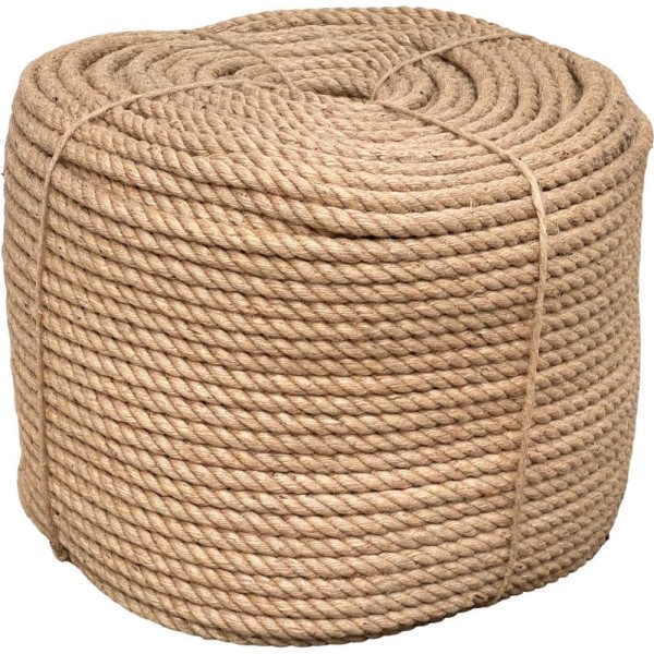 Джутовый крученый канат truEnergy диаметр 10 мм, качество HESSIAN, бухта 25±1,25 кг 12692