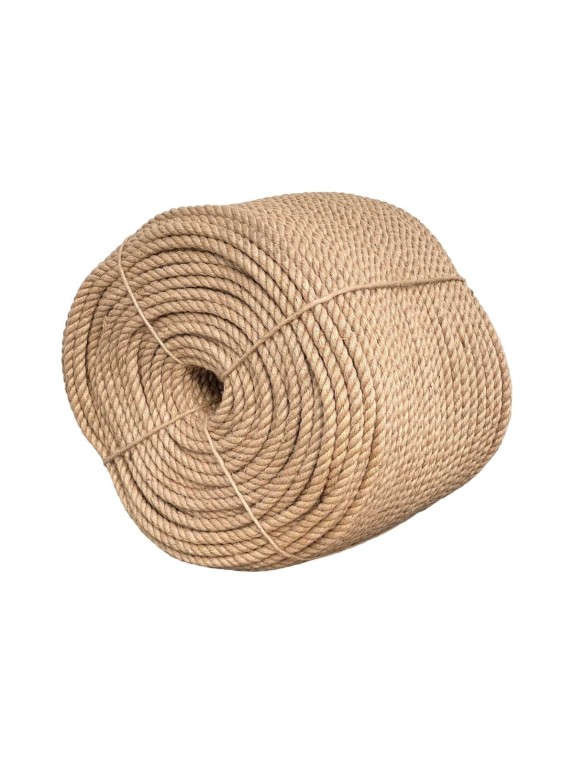 Джутовый крученый канат truEnergy диаметр 10 мм, качество HESSIAN, бухта 25±1,25 кг 12692