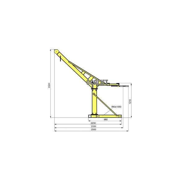 Поворотный скоростной мини кран с лебедкой OCALIFT KADET 300 кг, 40 м, 220В mini-130-300402