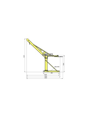 Поворотный мини кран с лебедкой OCALIFT KADET 500 кг, 40 м, 220В mini-130-500402