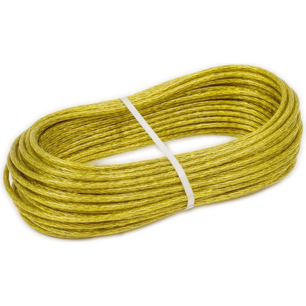 Стальной латунированный трос с покрытием полиамид BEFAST 4.0 погодоустойчивый, желтый, 20м TCO040YS