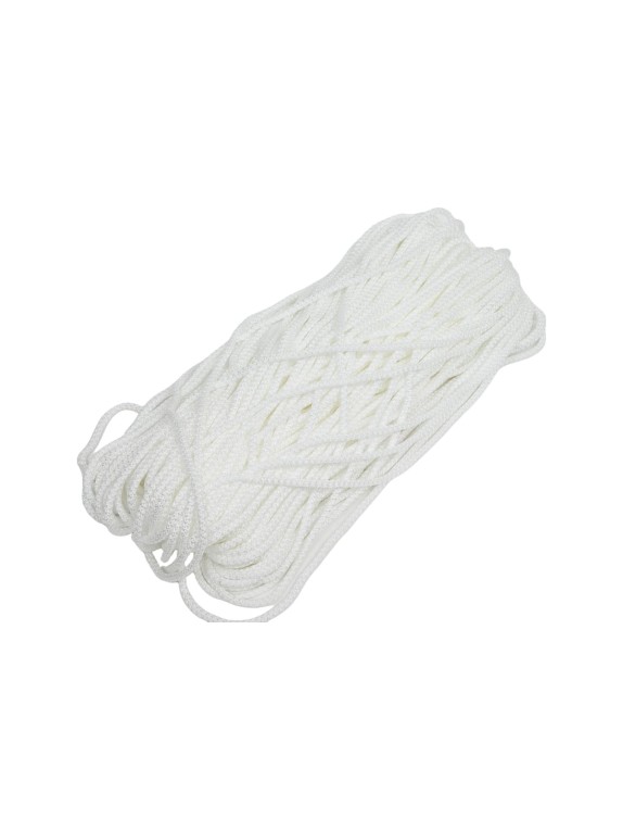Шнур вязаный СИБШНУР д 6 мм, белый, 100 м 30187