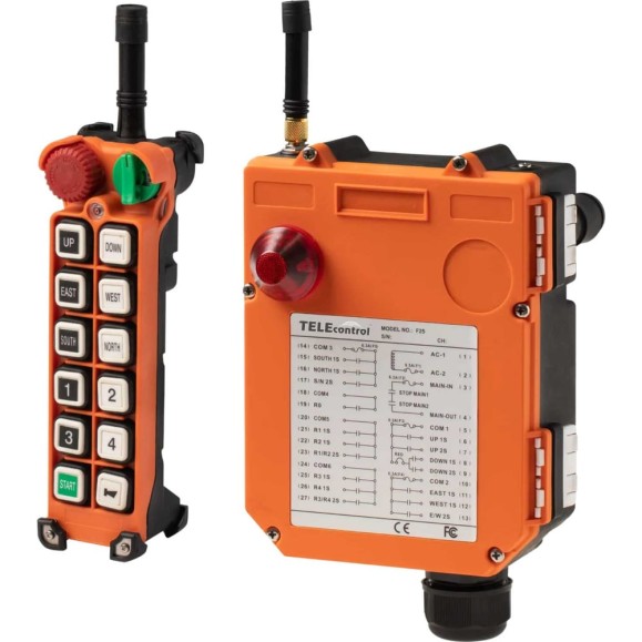 Промышленное радиоуправление TELEcontrol F25-10D 220-380В АС U_F25-10D Промышленное радиоуправление TELEcontrol F25-10D 220-380В АС U_F25-10D