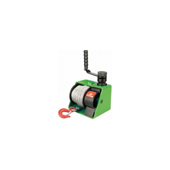 Ручная лебедка с червячным редуктором EURO-LIFT VS-250 00009336 (250 кг, канат 20м)