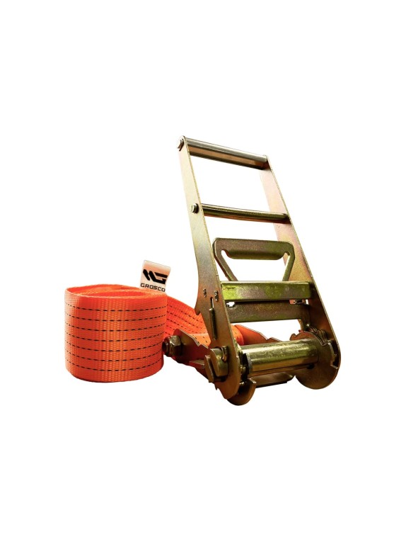 Комплект ремней стяжных кольцевых Grosco 10 т (20 т), 5 м, 100 мм, 2 шт, для крепления груза, с храповым механизмом RSTK10005C2