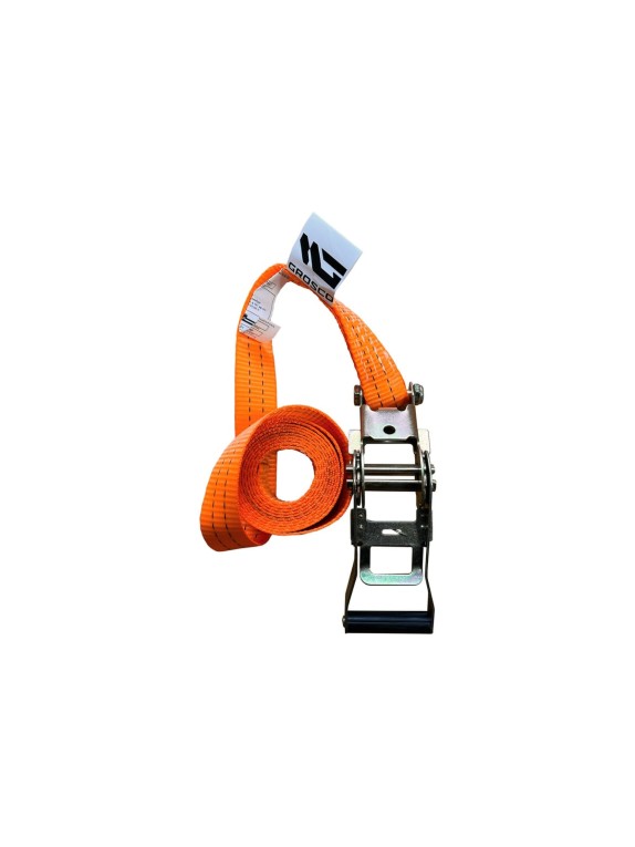 Комплект ремней стяжных кольцевых Grosco 10 т (20 т), 3 м, 100 мм, 2 шт, для крепления груза, с храповым механизмом RSTK10003C2