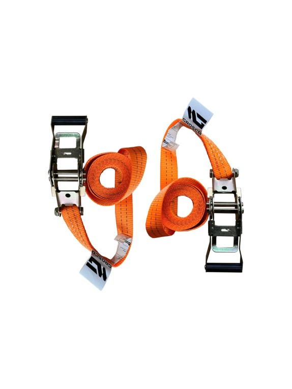 Комплект ремней стяжных кольцевых Grosco 5 т (10 т), 20 м, 50 мм, 2 шт, для крепления груза, с храповым механизмом RSTK05020C2