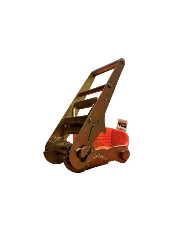 Комплект ремней стяжных кольцевых Grosco 5 т (10 т), 5 м, 50 мм, 2 шт, для крепления груза, с храповым механизмом RSTK05005C2