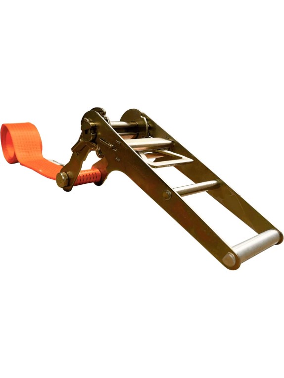 Комплект ремней стяжных кольцевых Grosco 5 т (10 т), 1 м, 50 мм, 2 шт, для крепления груза, с храповым механизмом RSTK05001C2