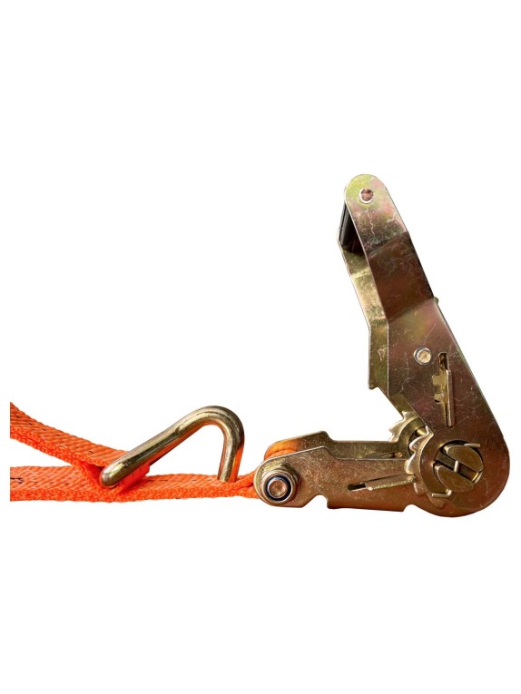 Комплект ремней стяжных с крюками Grosco 10 т (20 т), 5 м, 100 мм, 2 шт, для крепления груза, с храповым механизмом RST10005C2