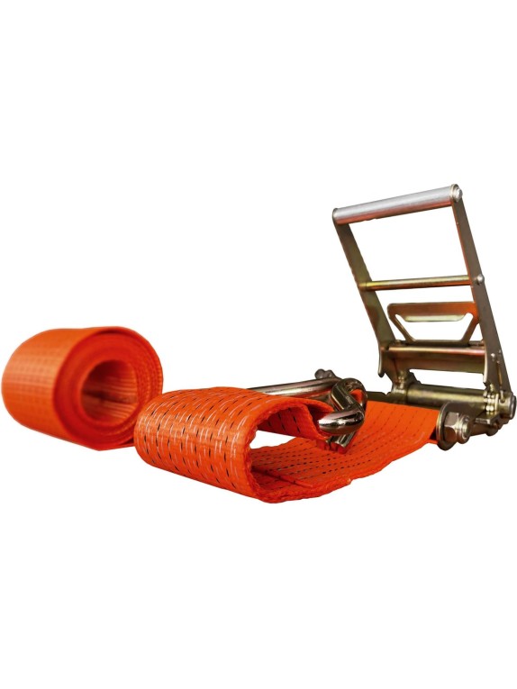 Комплект ремней стяжных с крюками Grosco 5 т (10 т), 20 м, 50 мм, 2 шт, для крепления груза, с храповым механизмом RST05020C2