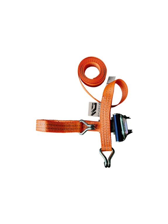 Комплект ремней стяжных с крюками Grosco 5 т (10 т), 1 м, 50 мм, 2 шт, для крепления груза, с храповым механизмом RST05001C2