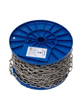 Сварная короткозвенная цепь КРЕП-КОМП нержавейка А2, DIN 766, м3, 50 м цкн3