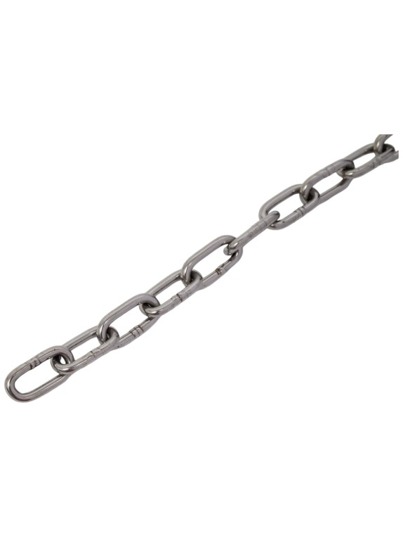 Сварная короткозвенная цепь КРЕП-КОМП нержавейка А2, DIN 766, м3, 50 м цкн3