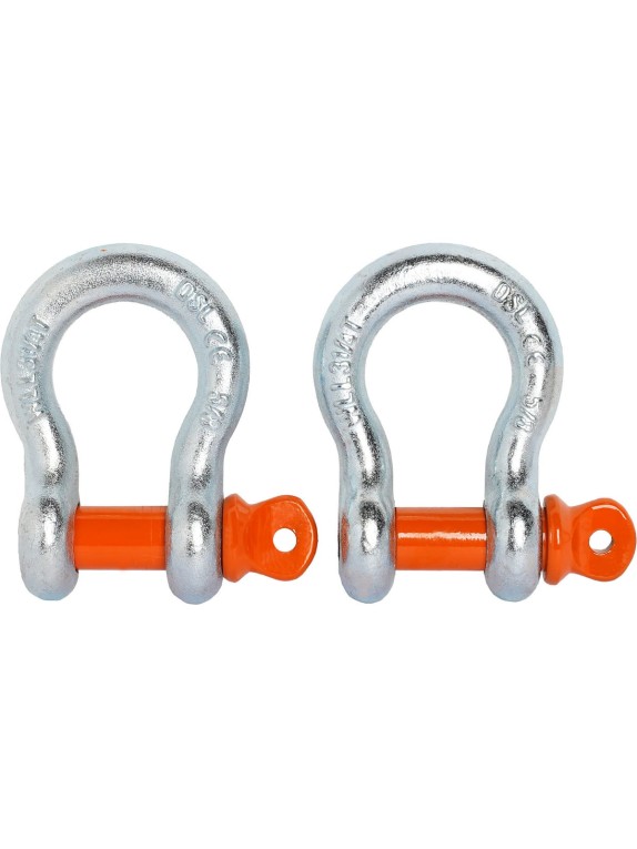 Шаклы буксировочные металлические AIRLINE 3,25 т / 13 т с сумкой, набор 2 шт. ASHA006