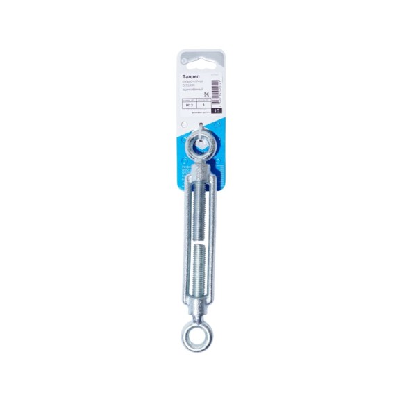 Талреп кольцо-кольцо STEELREX DIN 1480, цинк, М12, упаковка 1 шт. 0504012000W100000110 Талреп кольцо-кольцо STEELREX DIN 1480, цинк, М12, упаковка 1 шт. 0504012000W100000110