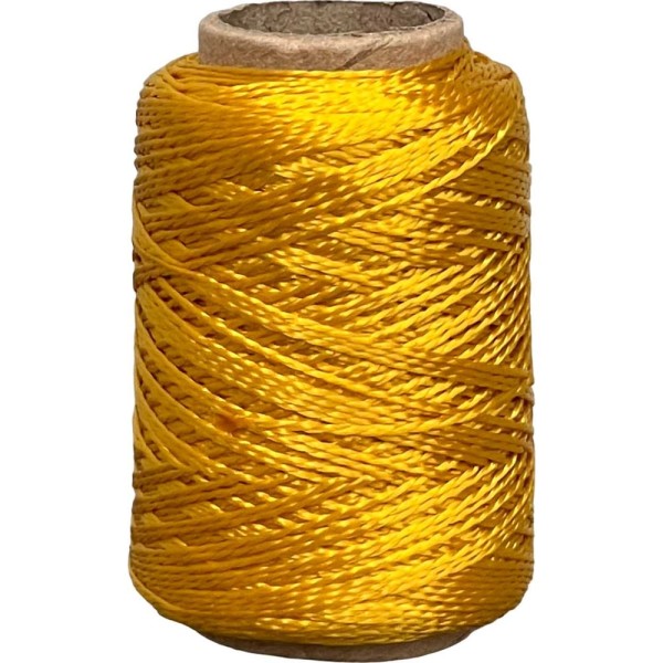 Нить полиамидная крученая капроновая truEnergy 93,3x1x2, золотая, бобина 100 м 12479