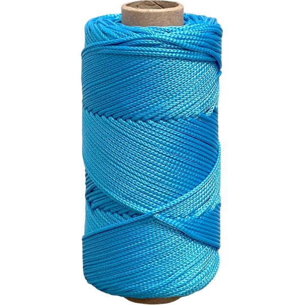 Шнур полиэфирный вязаный truEnergy без сердечника, 1,5 мм, голубой, бобина 100 м 12839